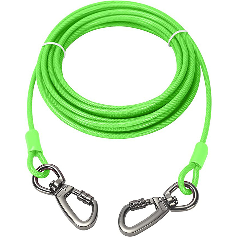 Naminių gyvūnėlių vasaros reikmenys „Amazon“ sprogimai, vandeniui atsparūs, nešvariems, raišteliams atsparūs, plieniniai vieliniai lynai, apsaugantys nuo kramtymo šunims, traukos virvė