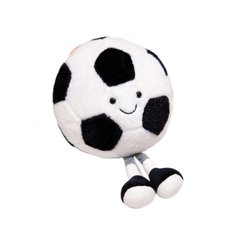 Lõbus jalgpalli pehme mänguasi korvpalli nukk Jersey kaisukaru nukk lastele kingitus mugavus nukupadi