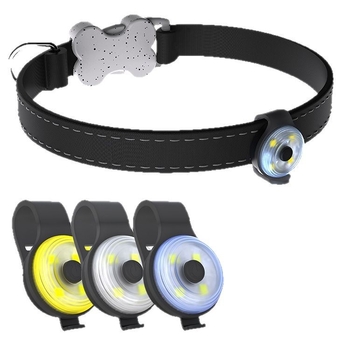 Нощна лампа против изгубване на кучета, нощна лампа за разходка, светеща висулка, LED лампа за разходка на кучета, светеща лампа за кученца, нощна безопасност за домашни любимци