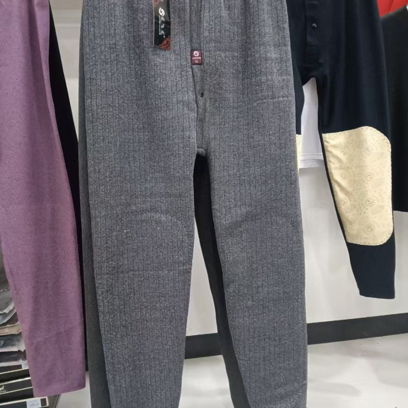 2024. aasta talvised meeste põlvekaitsmed, soojad püksid, pluss-suuruses, kõrge vöökohaga puuvillased püksid keskealistele ja eakatele, pluss sametist paksendatud puuvillased püksid