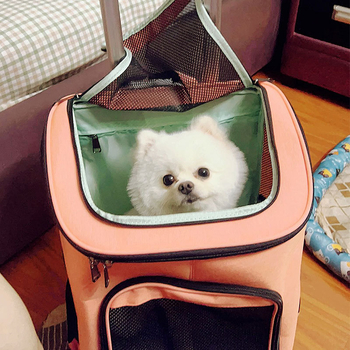 Augintinių krepšys, kuprinė, vežimėlis, krepšys išeigoms, katėms, šunims, nešiojamas vežimėlio dėklas, kvėpuojantis, sulankstomas augintinių kuprinė