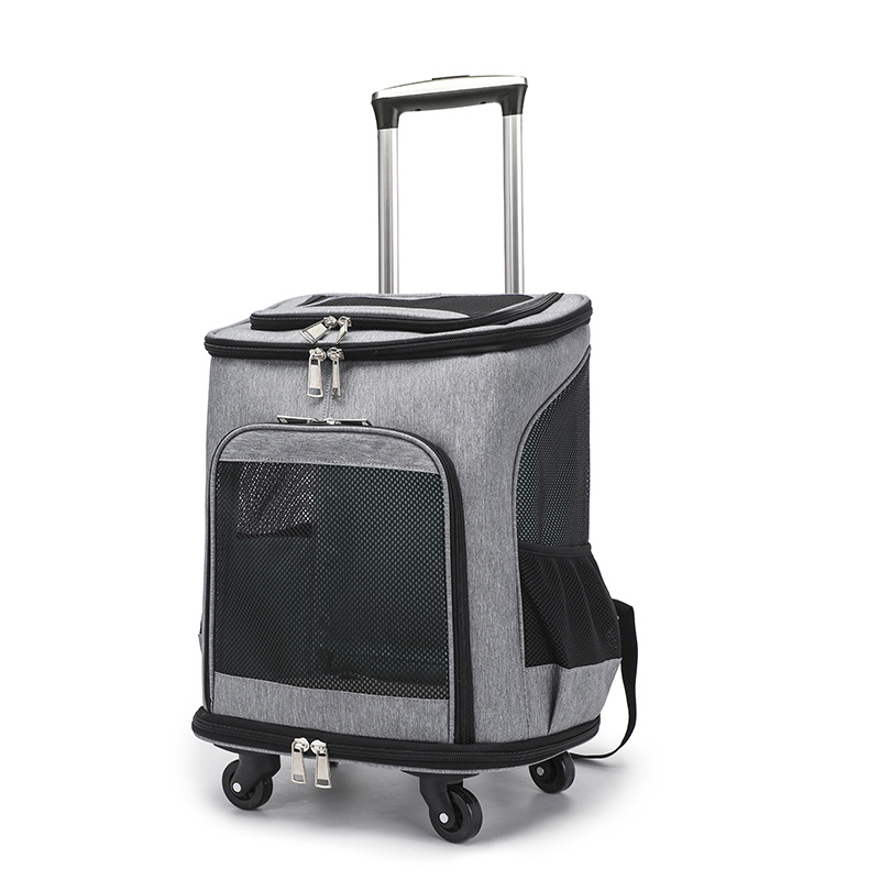 Augintinių krepšys, kuprinė, vežimėlis, krepšys išeigoms, katėms, šunims, nešiojamas vežimėlio dėklas, kvėpuojantis, sulankstomas augintinių kuprinė