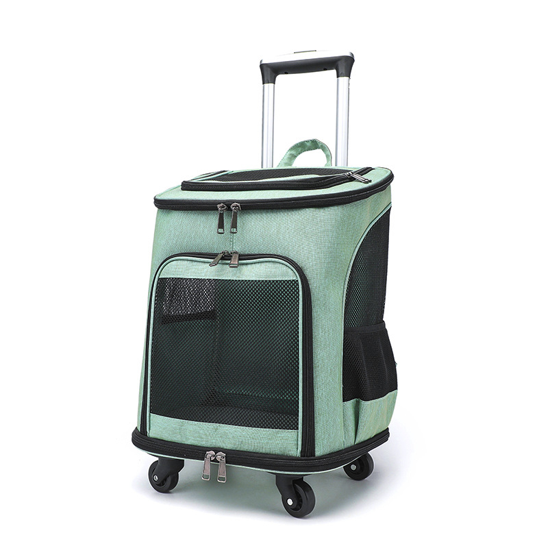 Augintinių krepšys, kuprinė, vežimėlis, krepšys išeigoms, katėms, šunims, nešiojamas vežimėlio dėklas, kvėpuojantis, sulankstomas augintinių kuprinė