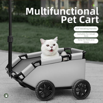 Lemmikloomakäru Koerte väljaskäimiseks Kokkupandav kerge Toiduostukäru Väikese ja keskmise suurusega koerakäru Koerte jalutuskäru Kassikäru Koerte veetav käru