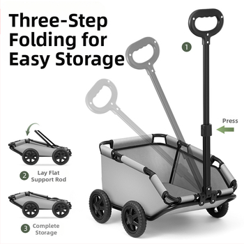 Lemmikloomakäru Koerte väljaskäimiseks Kokkupandav kerge Toiduostukäru Väikese ja keskmise suurusega koerakäru Koerte jalutuskäru Kassikäru Koerte veetav käru