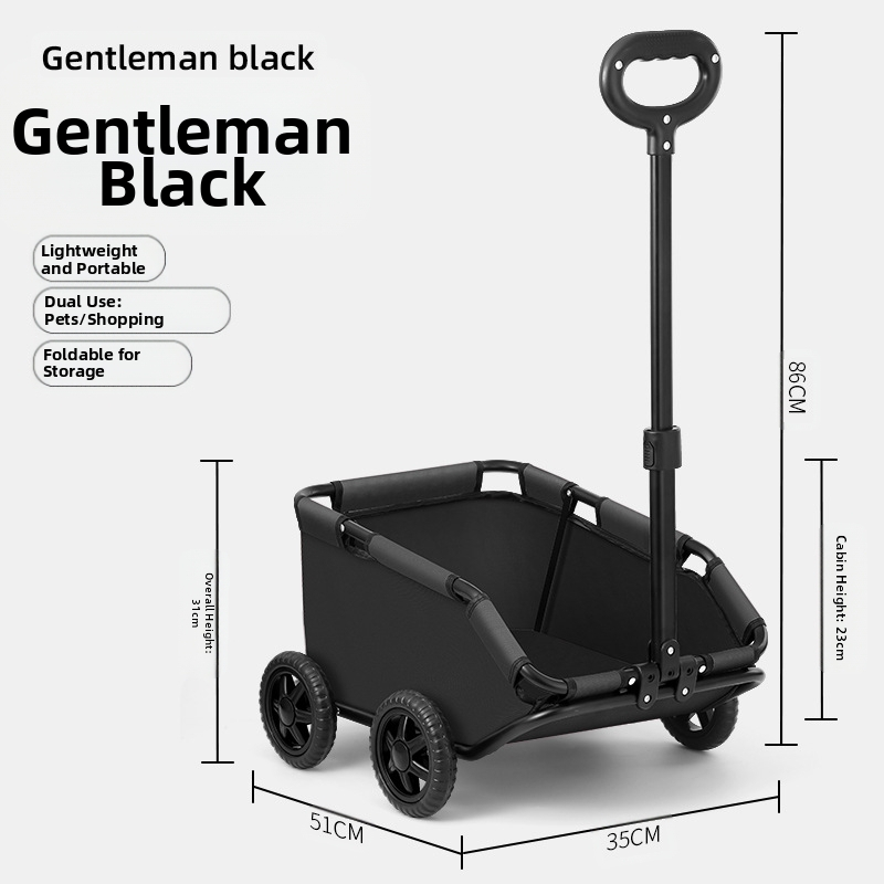 Lemmikloomakäru Koerte väljaskäimiseks Kokkupandav kerge Toiduostukäru Väikese ja keskmise suurusega koerakäru Koerte jalutuskäru Kassikäru Koerte veetav käru