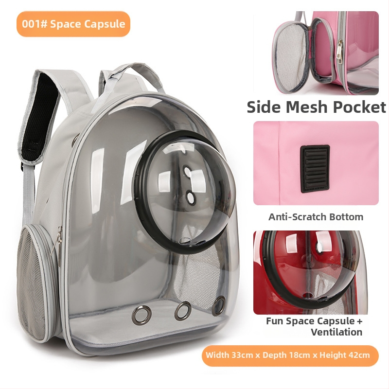 Kassikoti lemmiklooma seljakott väljaminev kaasaskantav läbipaistev kosmosekapsli lemmiklooma kott panoraamvaatega kassitarbed hingav seljakott
