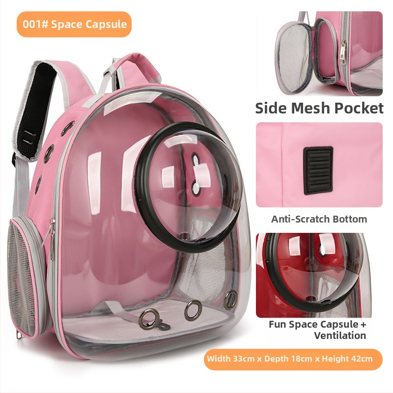 Kassikoti lemmiklooma seljakott väljaminev kaasaskantav läbipaistev kosmosekapsli lemmiklooma kott panoraamvaatega kassitarbed hingav seljakott