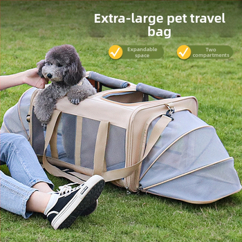 Kassikott Väljaminev kaasaskantav laiendatav käekott Kahe kassiga luukpäraga isoleeritud kokkupandav õlakott ristikere lemmikloomale