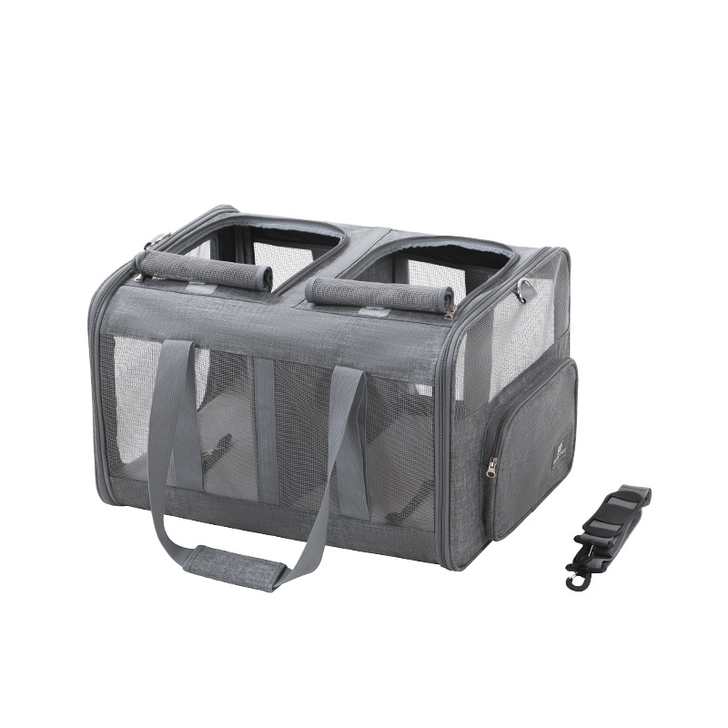 Kassikott Väljaminev kaasaskantav laiendatav käekott Kahe kassiga luukpäraga isoleeritud kokkupandav õlakott ristikere lemmikloomale