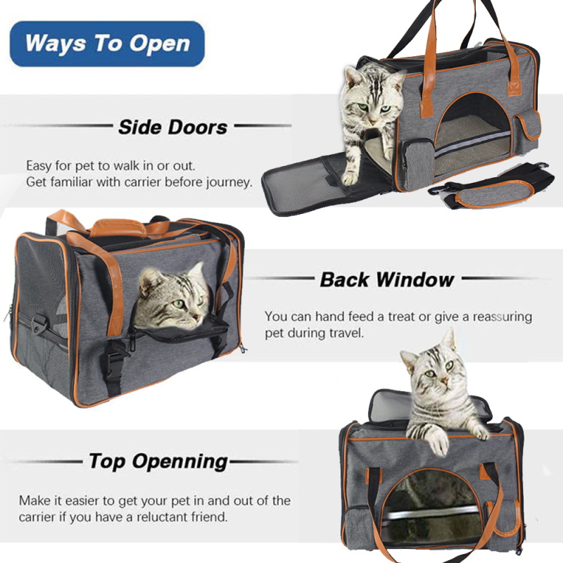 Sprogstamasis kvėpuojantis naminių gyvūnėlių krepšys meškiukas mažas šuo išeinantis augintinių kuprinė vieno peties nešiojamas automobilio katės krepšys