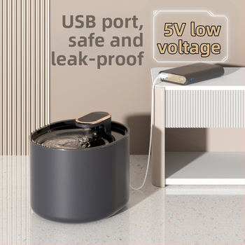 Naminių gyvūnėlių produktų vandens dozatorius su įjungiamu nutildytu aktyvuotos anglies filtru, automatine cirkuliacija, 3 l didelės talpos katėms ir šunims, galima siųsti