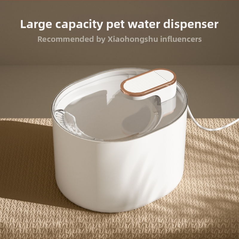 Naminių gyvūnėlių produktų vandens dozatorius su įjungiamu nutildytu aktyvuotos anglies filtru, automatine cirkuliacija, 3 l didelės talpos katėms ir šunims, galima siųsti