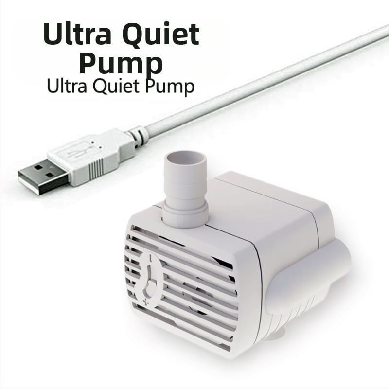Mājdzīvnieku ūdens dozatora piederumi Ūdens sūknis USB5V ar kokvilnu un gaismu Regulējama ūdens plūsmas iecirtums Ūdens izslēgšana Klusums Bezkontaktu