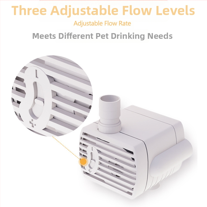 Аксесоари за диспенсъри за вода за домашни любимци, водна помпа, USB5V с памук и светлина, регулируем дебит на водата, изключване на водата, безшумна, безчеткова