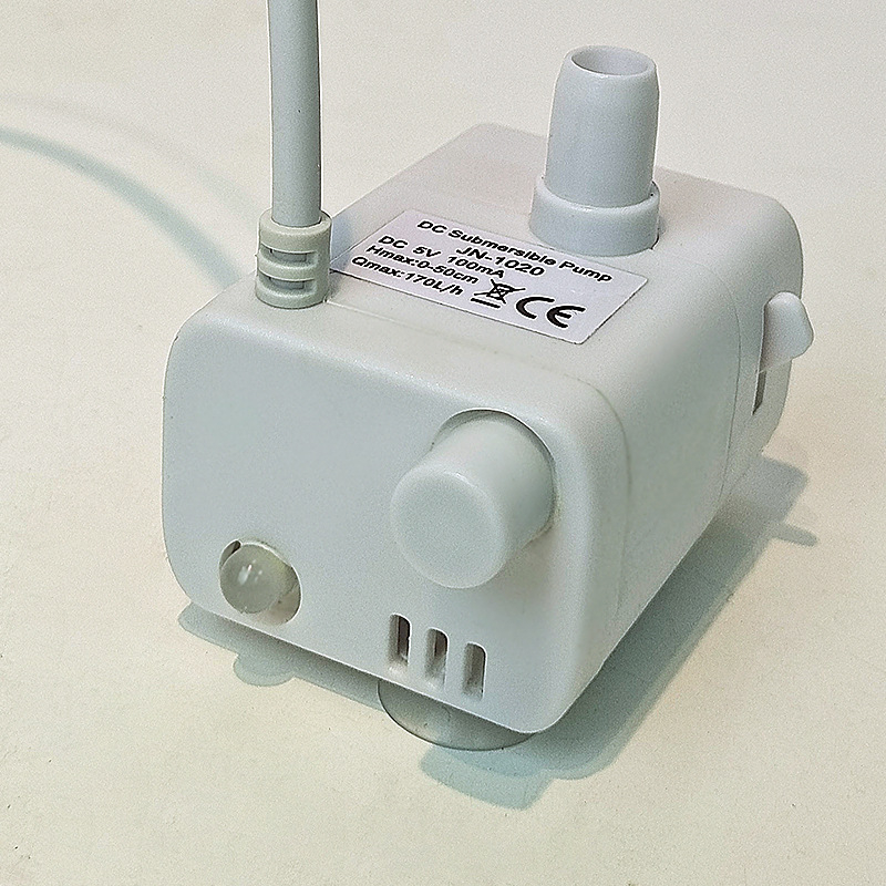 Vandens dozatoriaus priedai, vandens pompa, USB5V, su medvilne ir šviesa, reguliuojamas vandens srautas, vandens išėjimas, tylus, bešepetis