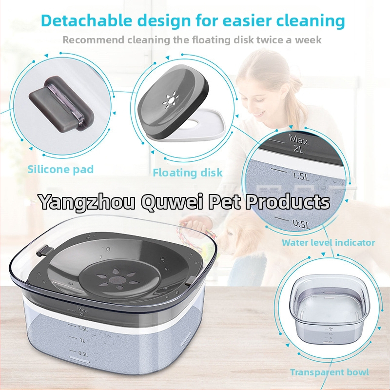 Amazon karstā izpārdošana lielas ietilpības caurspīdīga mājdzīvnieku ūdens bļoda bez mitras mutes kaķu suņu ūdens bļoda mājdzīvnieku peldoša bļoda barības piederumi