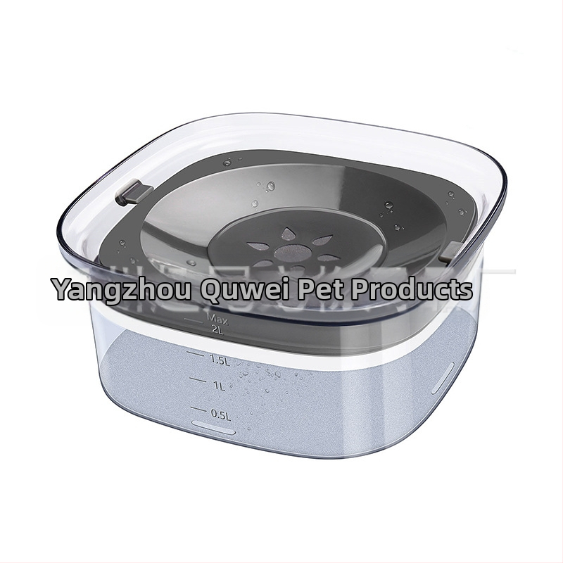 Amazon karstā izpārdošana lielas ietilpības caurspīdīga mājdzīvnieku ūdens bļoda bez mitras mutes kaķu suņu ūdens bļoda mājdzīvnieku peldoša bļoda barības piederumi