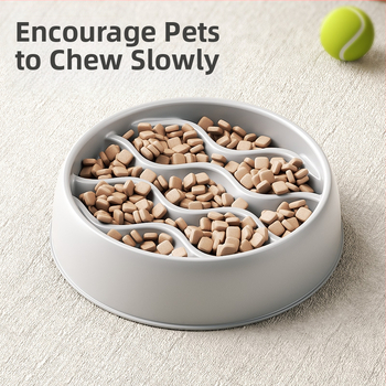 Suure mahutavusega kassikauss, paksendatud kassikauss, pritsmekindel topeltkauss, lemmikloomatoidukauss, toidukauss, aeglaselt sööv kauss, lämbumisvastane aeglase toidu kauss