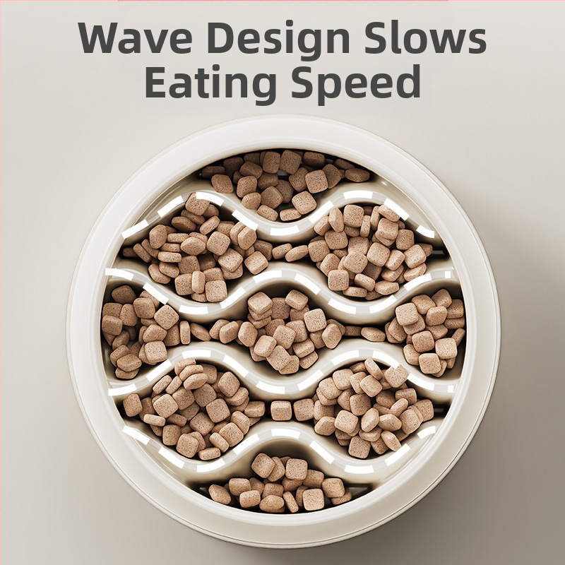 Suure mahutavusega kassikauss, paksendatud kassikauss, pritsmekindel topeltkauss, lemmikloomatoidukauss, toidukauss, aeglaselt sööv kauss, lämbumisvastane aeglase toidu kauss