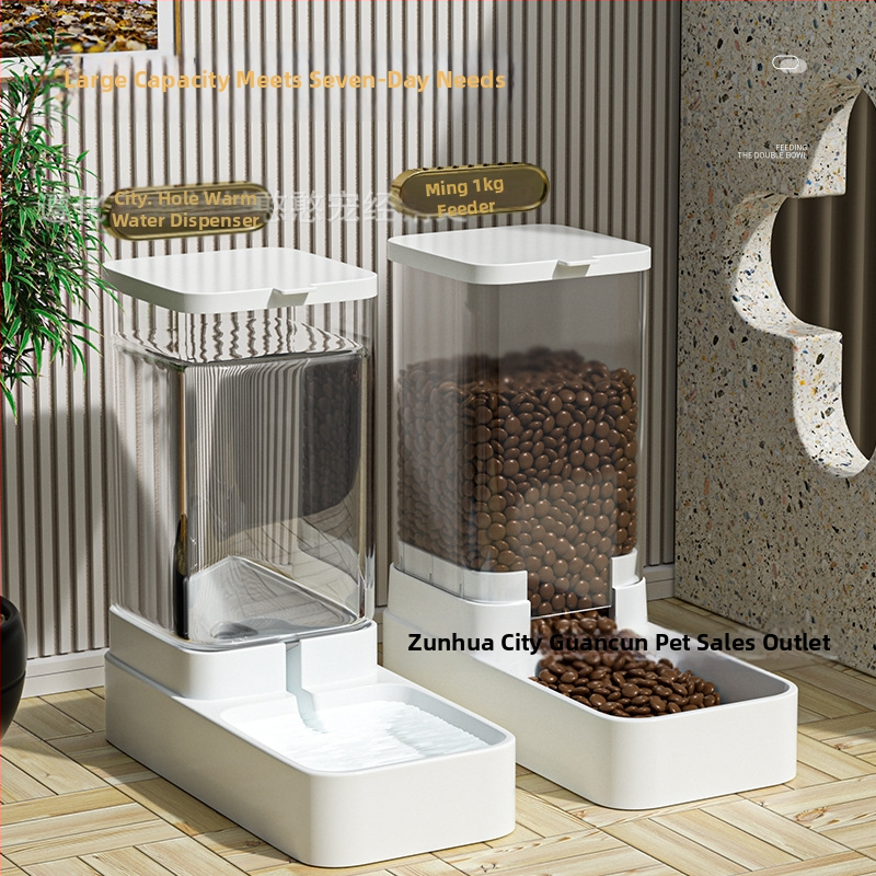 Lemmikloomade automaatne söötja, kassijootur, koerakauss, keskmise suurusega koertele mõeldud veesöötmisbassein, kombineeritud teravilja hoiutünn