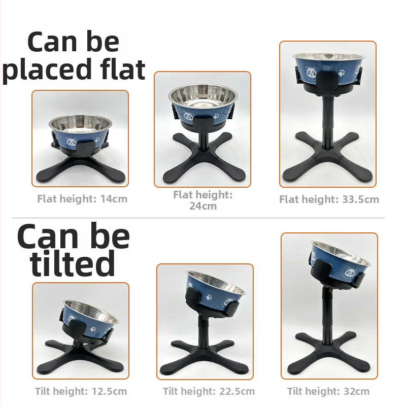 Нова скоба за купа за кучета, повдигаща се, регулируема височина, против преобръщане, с висок наклон на краката, подходяща за средни и големи кучета