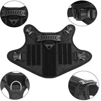 Keskmise ja suure koera taktikaline vest nailonist, vetthülgav taktikaline treeningvest, hundikoera rakmed, plahvatuskindel taktikaline riietus