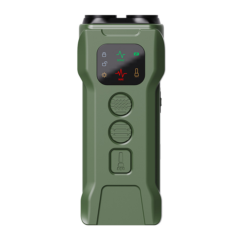 Piiriülene ultraheli koerte peletaja kolmepeaga haukumise peatamise kaasaskantav koeratreener kerge koerapeletajaga koera hammustusvastane koerapeletaja