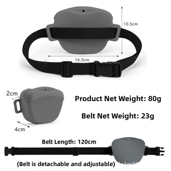 Νέα τσάντα μέσης σιλικόνης για εκπαίδευση σκύλων, φορητή ζώνη, τσάντα φαγητού για σκύλους, εξωτερική τσάντα σίτισης εκπαίδευσης σκύλων, έτοιμη σε απόθεμα