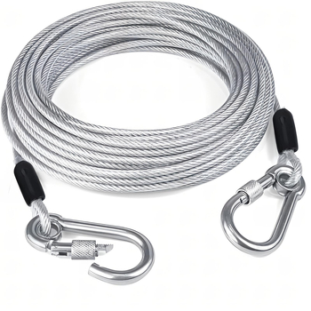 Piiriülene kuummüük lemmikloomade jalutusrihm roostevabast terasest trossist hammustusvastane kulumiskindel koerakett õues kasutamiseks mõeldud poltidega koerarihm