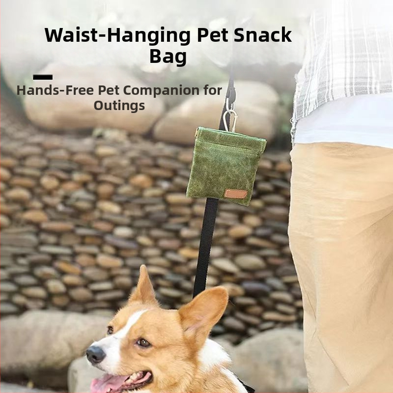 Трансгранична гореща нова чанта за хранене на домашни любимци, чанта за обучение на кръста, малка висяща чанта за храна за домашни любимци