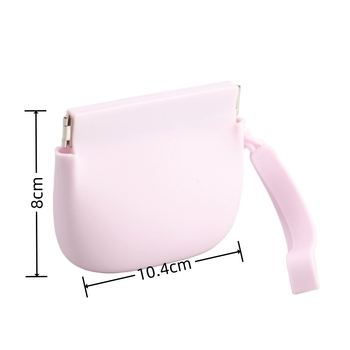 Nauja silikoninė šrapnelio formos monetų laikymo piniginė su rankomis užrišama sagtimi, silikoninė lūpų dažų laikymo piniginė, ausinių ir raktų laikymo piniginė