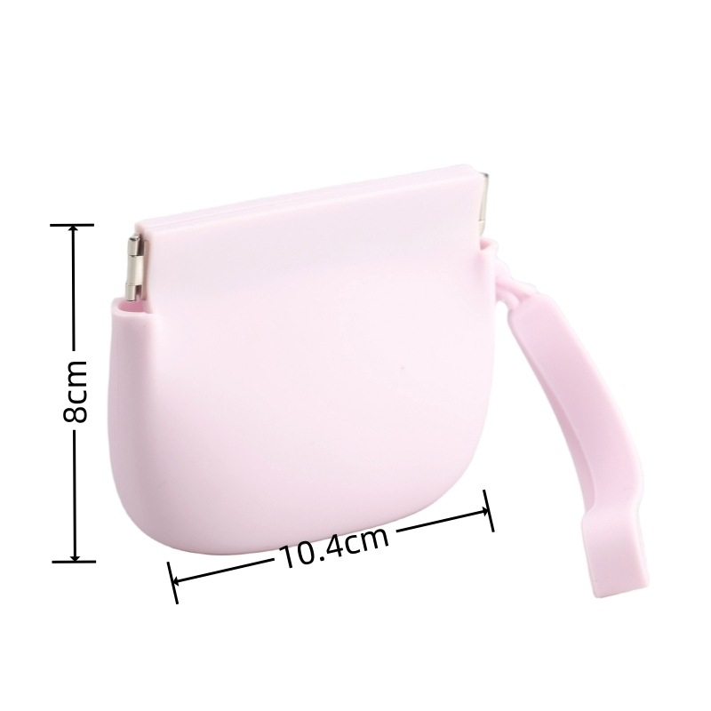 Nauja silikoninė šrapnelio formos monetų laikymo piniginė su rankomis užrišama sagtimi, silikoninė lūpų dažų laikymo piniginė, ausinių ir raktų laikymo piniginė