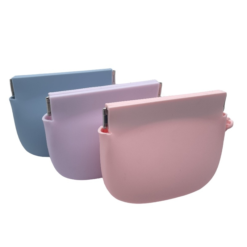 Nauja silikoninė šrapnelio formos monetų laikymo piniginė su rankomis užrišama sagtimi, silikoninė lūpų dažų laikymo piniginė, ausinių ir raktų laikymo piniginė