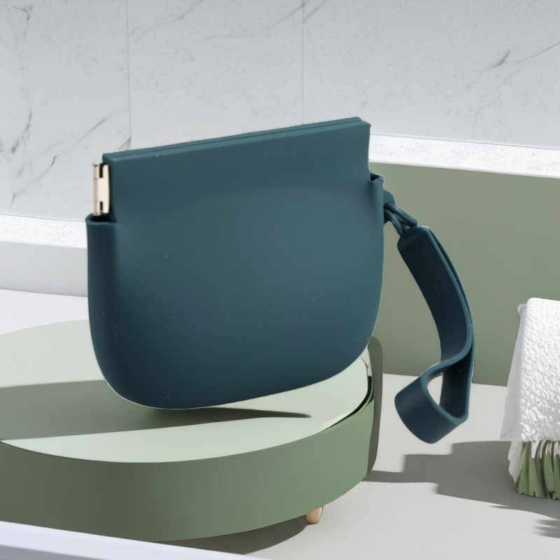 Nauja silikoninė šrapnelio formos monetų laikymo piniginė su rankomis užrišama sagtimi, silikoninė lūpų dažų laikymo piniginė, ausinių ir raktų laikymo piniginė