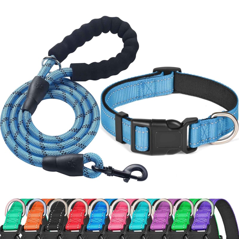Lesă pentru câini Set lesă pentru câini Extensibilă și groasă Teddy Golden Retriever Samoyed Husky Zgarda reflectorizantă pentru câini