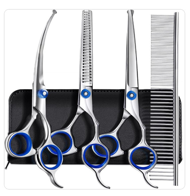 Foarfece de tuns pentru câini, cele mai bine vândute, din oțel, profesionale pentru îngrijirea animalelor de companie, dintr-o singură piesă