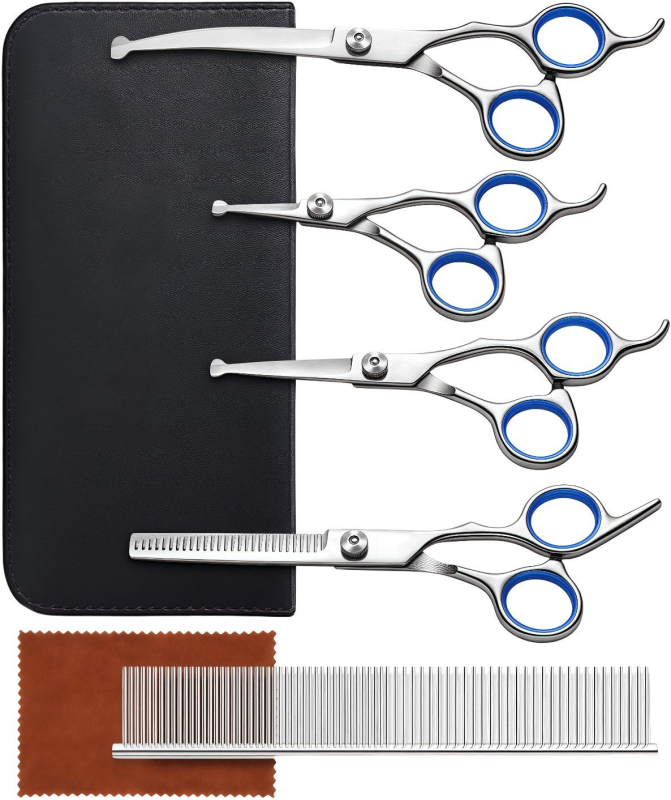 Foarfece de tuns pentru câini, cele mai bine vândute, din oțel, profesionale pentru îngrijirea animalelor de companie, dintr-o singură piesă