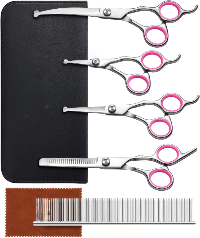 Foarfece de tuns pentru câini, cele mai bine vândute, din oțel, profesionale pentru îngrijirea animalelor de companie, dintr-o singură piesă