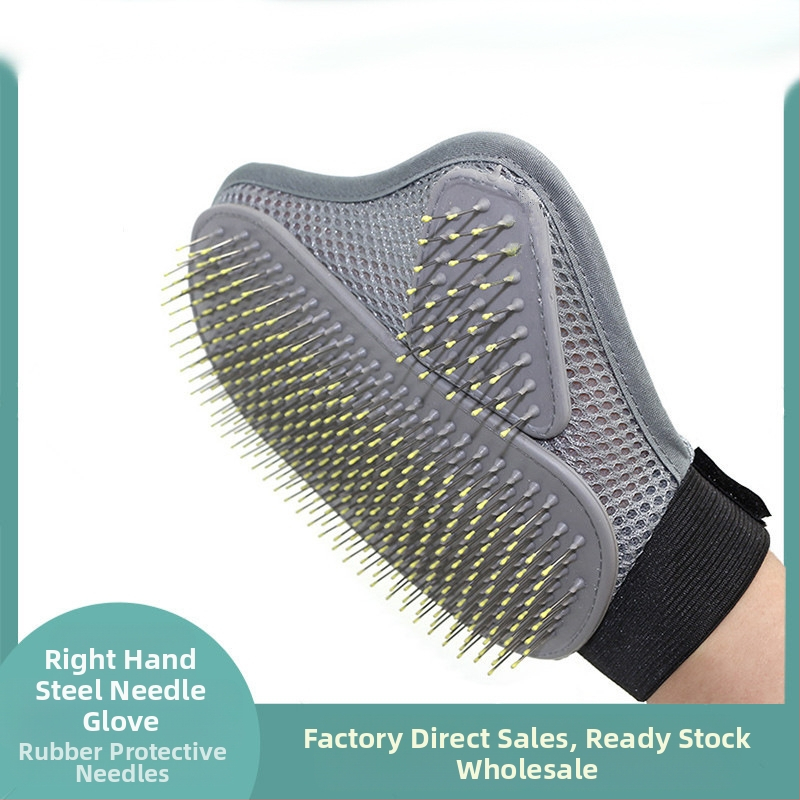 Mănuși de baie pentru câini de companie, mănuși de masaj, perie de baie, îndepărtează părul plutitor, mănuși de pieptene cu ac blând