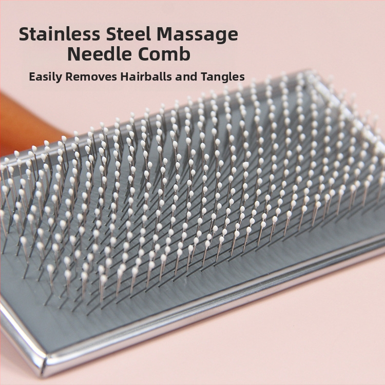 Гребен за домашни любимци Bobo с игла за кучета, гребен за красота, гребен за епилация на котки с дървена дръжка, гребен с игла за котки, епилация на кучета, четка за епилация