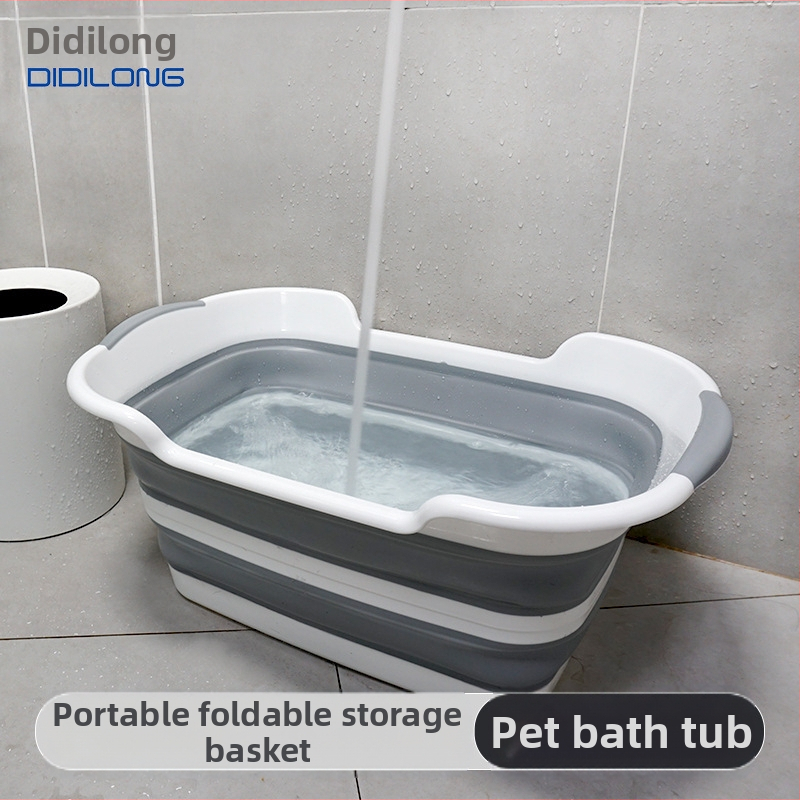 Mitmeotstarbeline kokkupandav lastevann, loominguline kokkupandav määrdunud korv, majapidamises kasutatavate lemmikloomade vannide hoiukorv