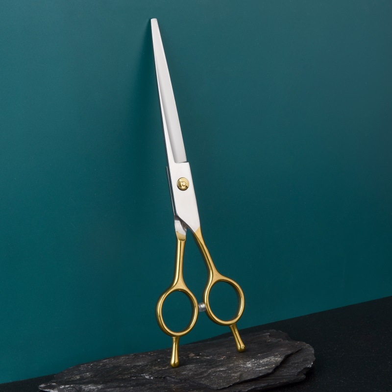 7-инчови ножици за красота на домашни любимци, ножици за зъби, плоски ножици, ножици за подстригване на косми за домашни любимци, ножици за извита коса за рязане на кучета, инструменти за котки, костюм