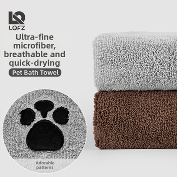 Mikropluošto naminių gyvūnėlių rankšluostis, stipriai sugeriantis, greitai džiūstantis, naminių gyvūnėlių grožio rankšluostis, dovana šuniui ir katei.