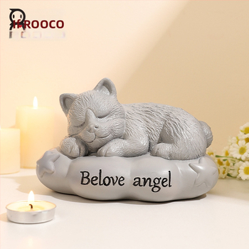 Tarpvalstybinė gyvūnų dervos imitacijos akmens augintinių atminimo urna angelui, šuniui, katei, augintinių kremavimo dėžutė didmeninė prekyba