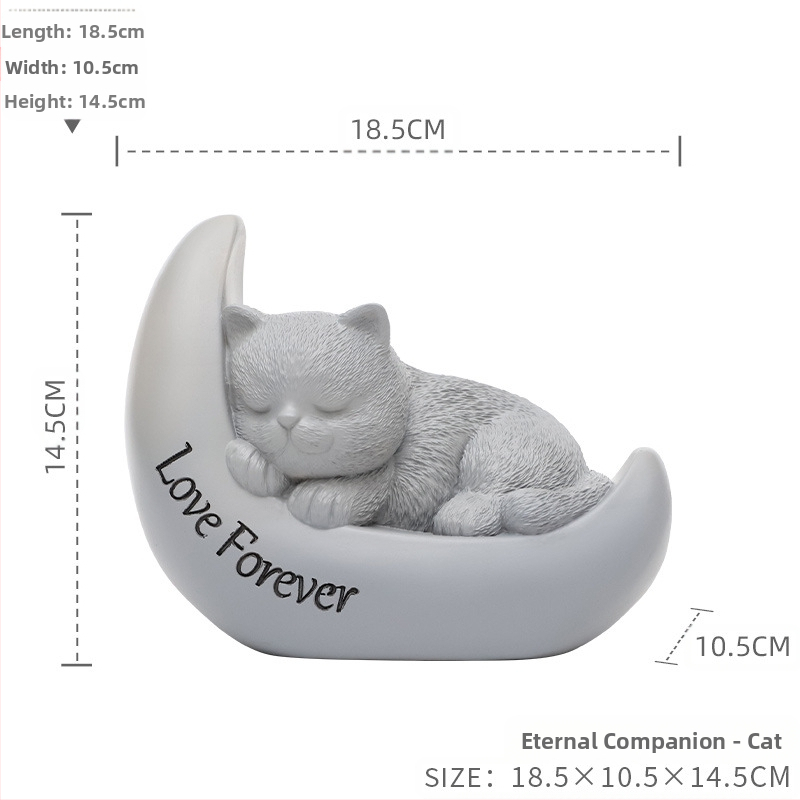 Tarpvalstybinė gyvūnų dervos imitacijos akmens augintinių atminimo urna angelui, šuniui, katei, augintinių kremavimo dėžutė didmeninė prekyba