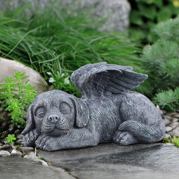 Dervos statula, augintinio antkapis, gyvūno ornamentas, memorialinis akmuo, sodo amatai, angelas, katė, šuo, augintinio memorialas