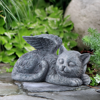 Dervos statula, augintinio antkapis, gyvūno ornamentas, memorialinis akmuo, sodo amatai, angelas, katė, šuo, augintinio memorialas