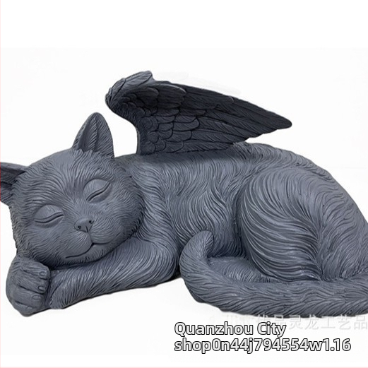 Dervos statula, augintinio antkapis, gyvūno ornamentas, memorialinis akmuo, sodo amatai, angelas, katė, šuo, augintinio memorialas