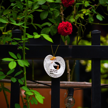 Europietiškas kūrybingas naujas gyvūnų šuniuko paminklas angelo pakabukas lauko kiemo sodo pakabukas dervos amatai